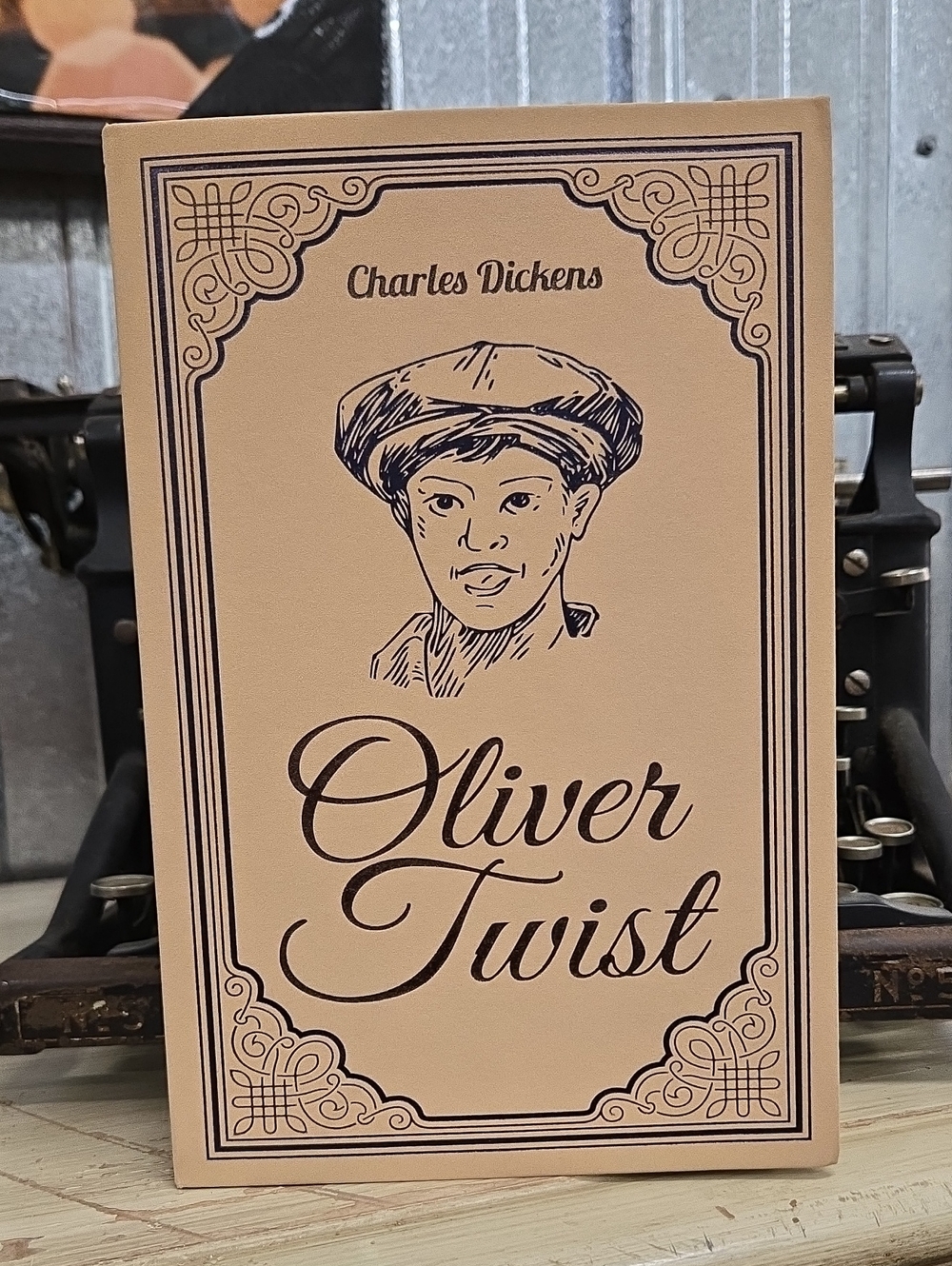 Oliver Twist Decorative Book Beige with Brown Print